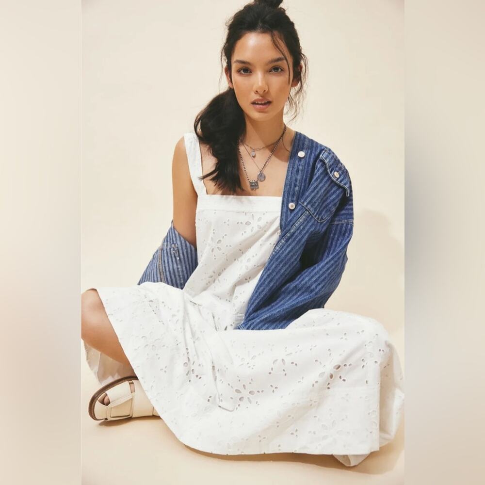 Free People Primavera Eyelet Midi Dress XS - Picture 8 of 8